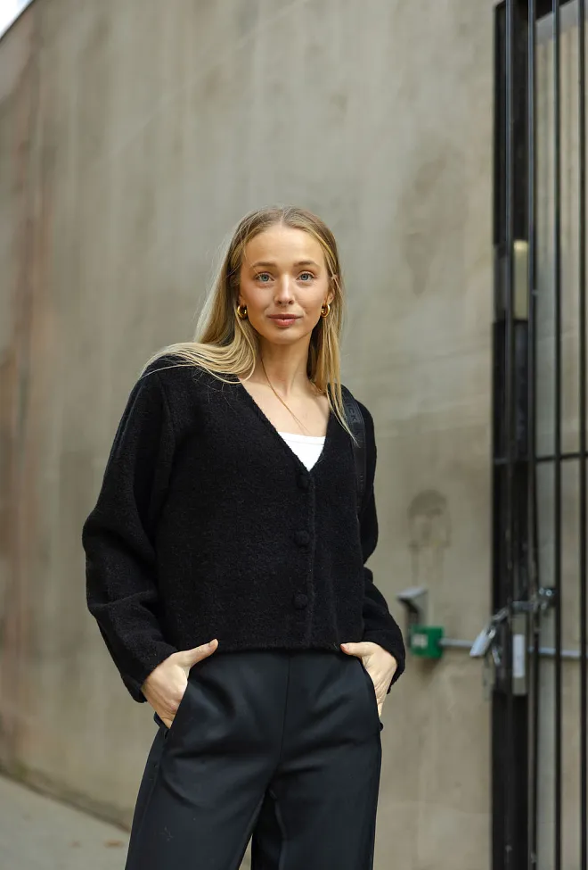 Carma collection Anne Knit Black cardigan 11