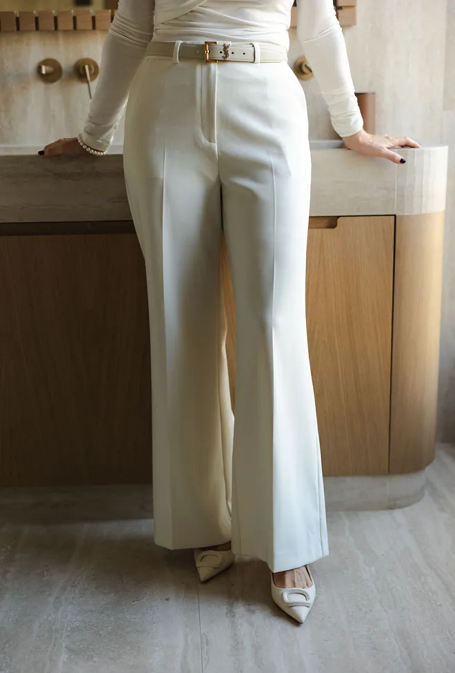 hiil studio Natalia pant ivory bukse offwhite
