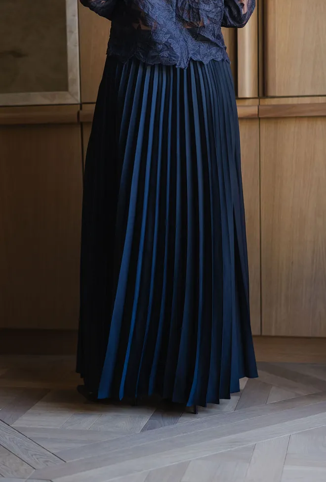 Hiil studio Amelie Pleated Skirt Blue skjørt 4