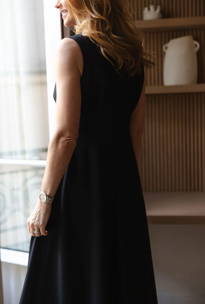 hiil studio louise dress black kjole sort  4