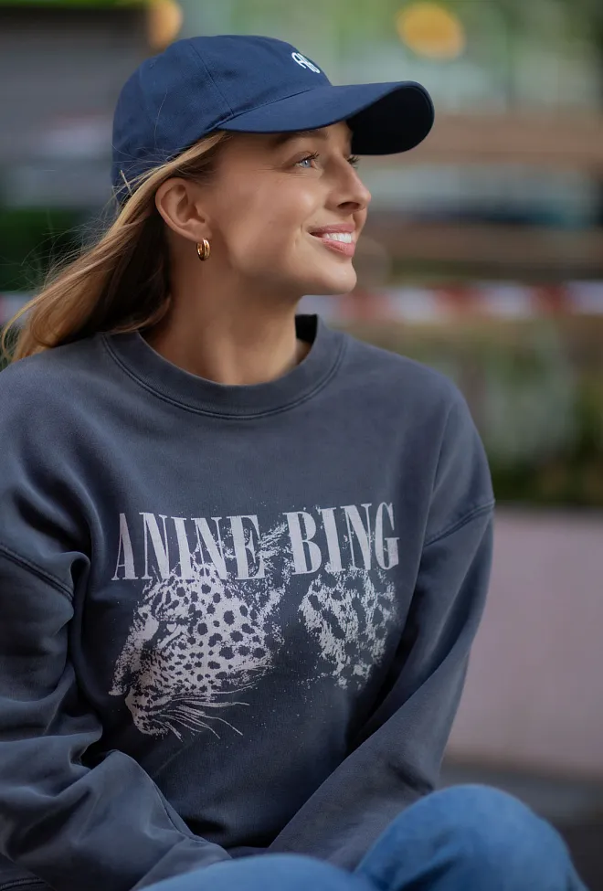 Anine bing Jeremy Baseball Cap AB Washed Navy caps 2