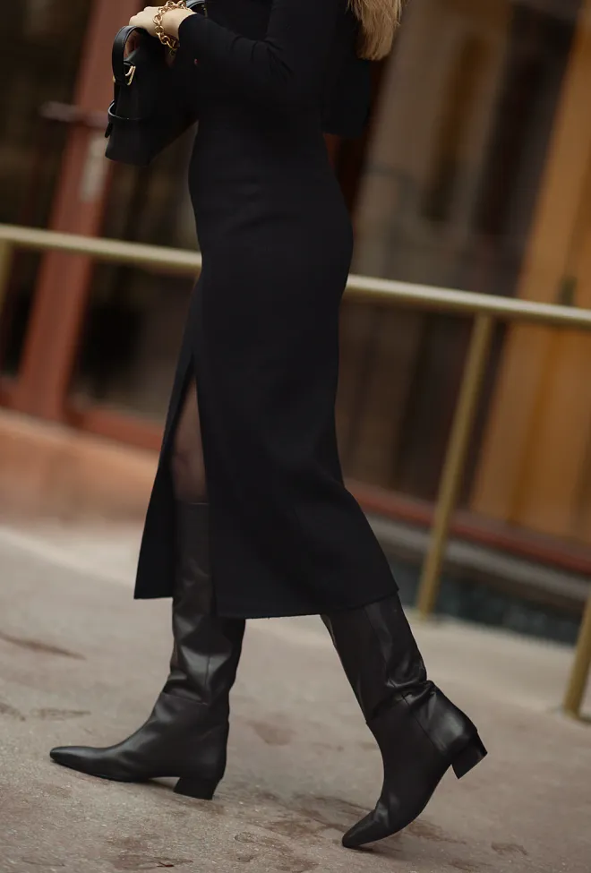 Christian aks Priya Wool Skirt Black ullskjørt 3