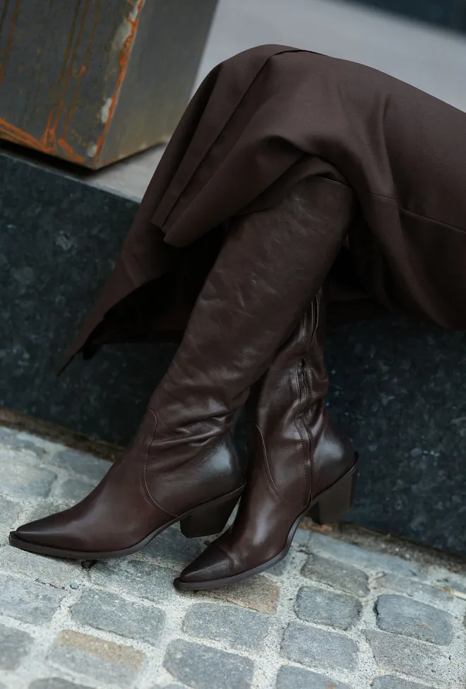 Bukela Josie Leather Boots Dark Brown støvletter 3