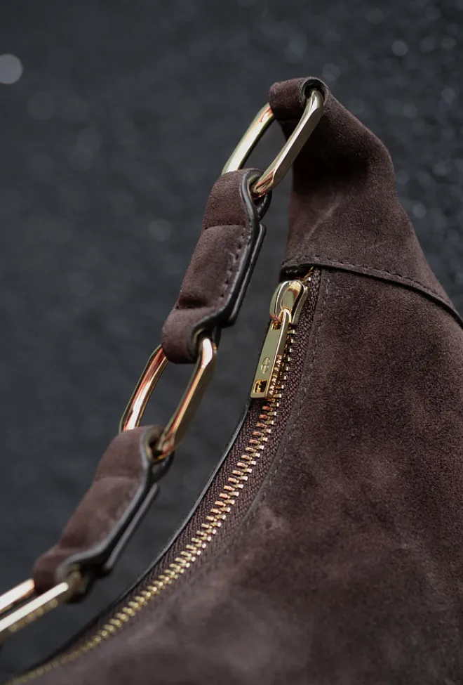 Anine Bing Kate Hobo Bag Dark Brown Suede veske 4