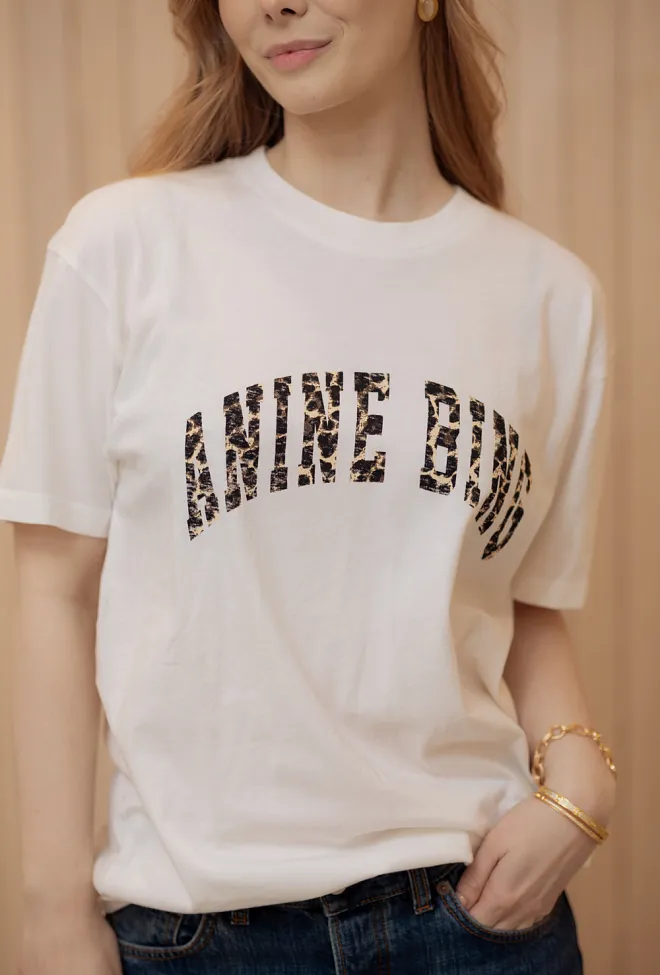 Anine bing Walker Tee Anine Bing Leopard t-skjorte