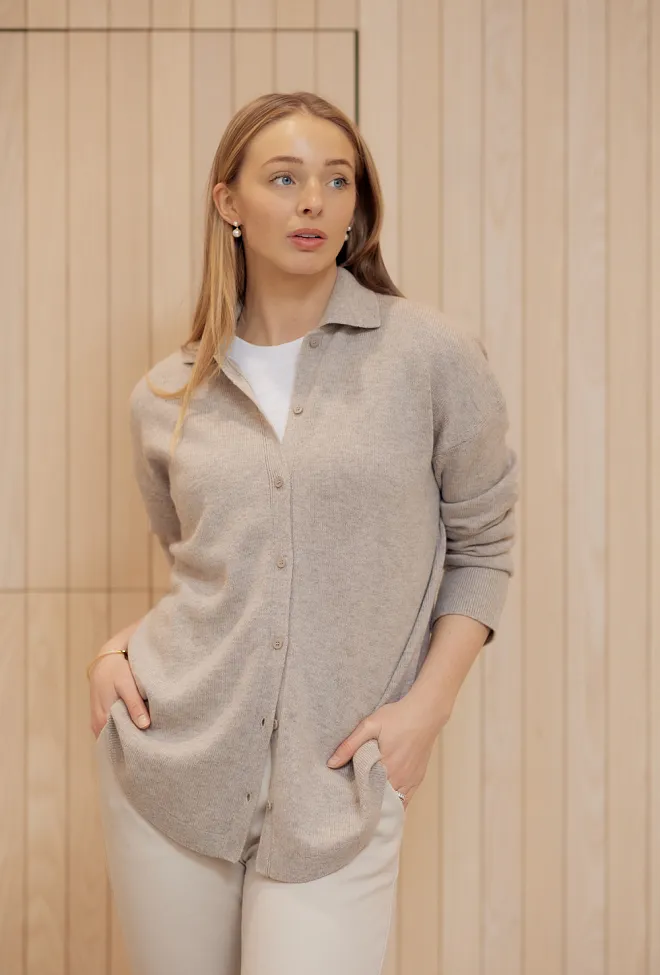 Max Mara Gatti Knitted Blouse 002 Beige cardigan 6