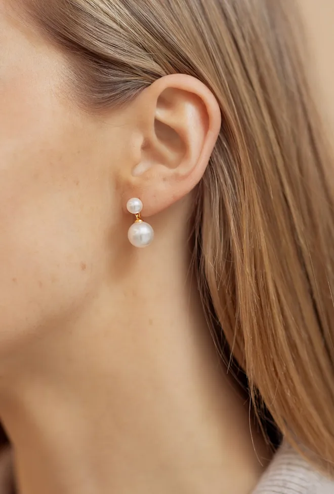 Hiil studio jewelry Vintage Pearl Earrings Pearl øredobber