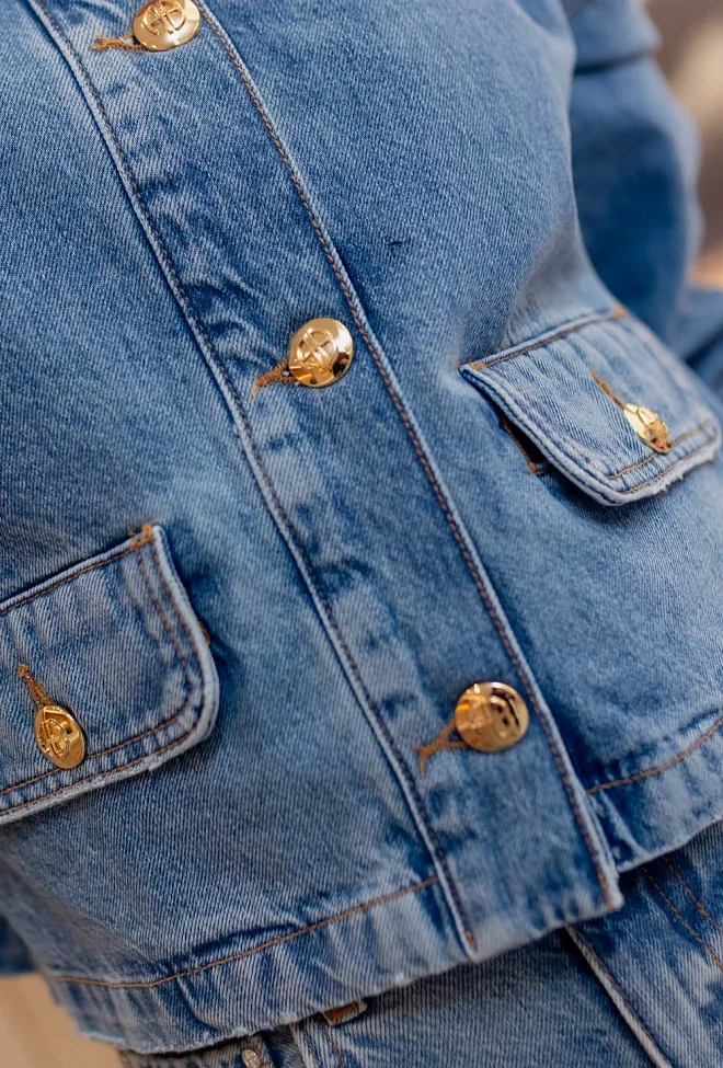 Anine Bing  Blanche Jacket Caspian Blue denimjakke 6