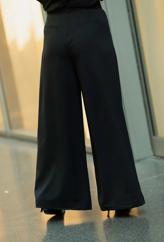 My essential wardrobe MW Hace Vitta High Wide Pant Black dressbukse 5
