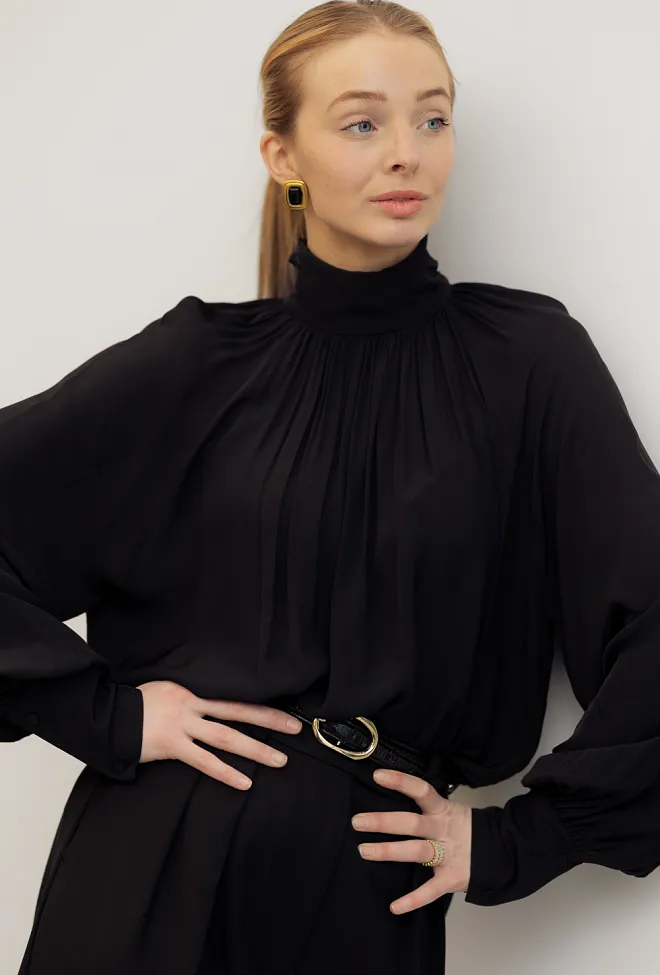 Anine bing Anne Top Black bluse