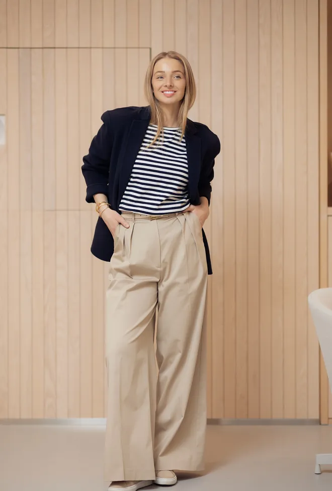 Hiil Studio Jane Tee Navy Off White 5