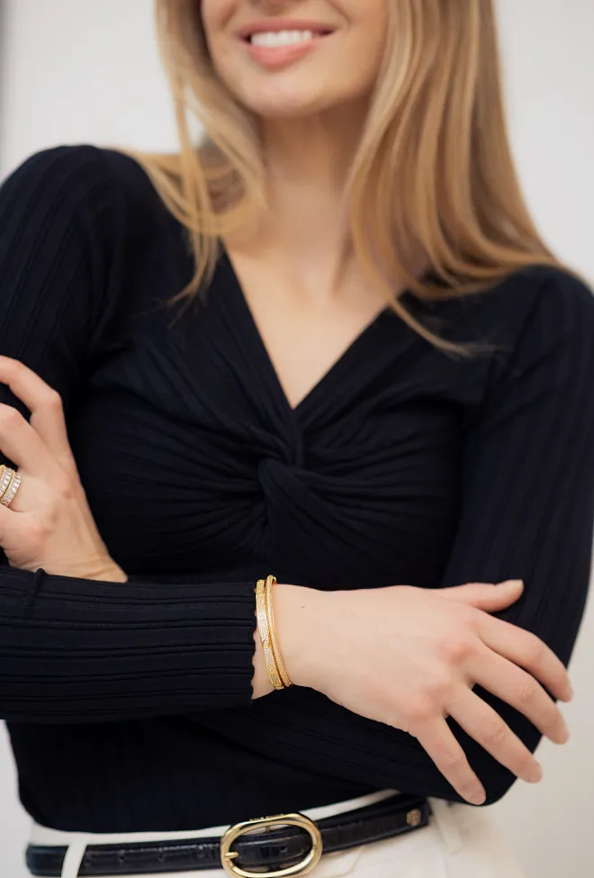 Andiata Polly Rib Knit Black genser 6