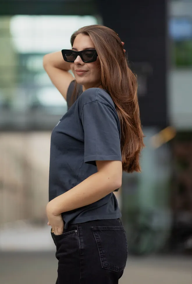 Anine Bing Cohen Tee Washed Black t-skjorte 4