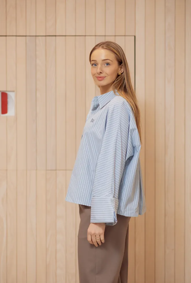 Iben Atari Shirt Sky Stripe skjorte 4
