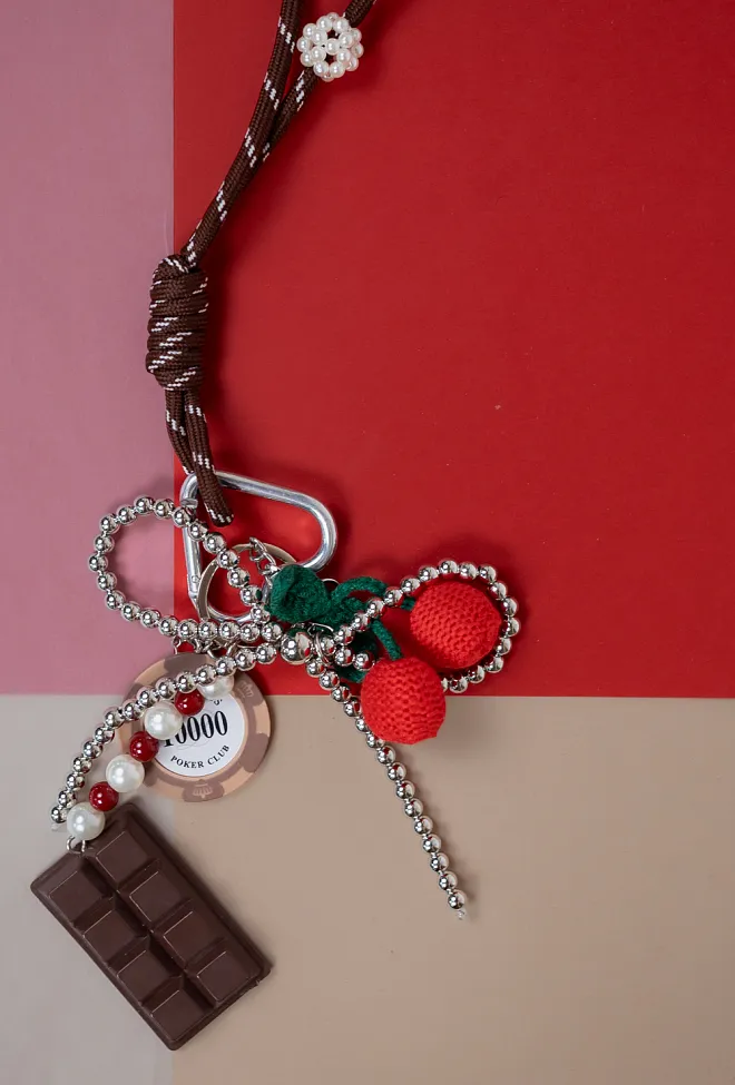 Day ET Day Choc Charm Chocolate Plum bag charm 3