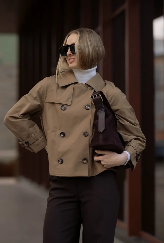 Max mara Tesoro Raincoat 004 Brown jakke