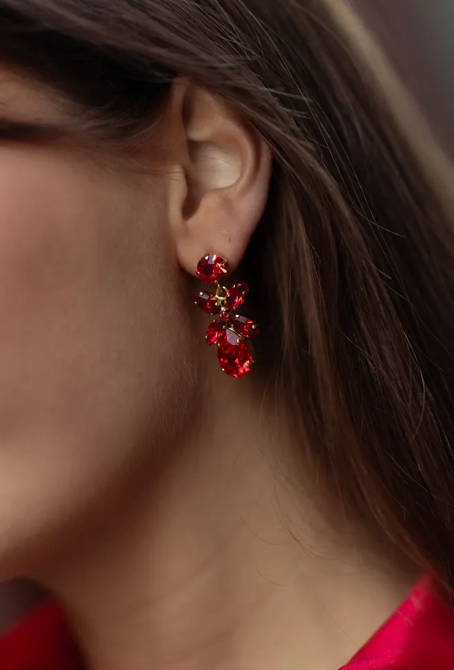 Caroline svedbom Mini Dione Earrings Gold Light Siam øredobber
