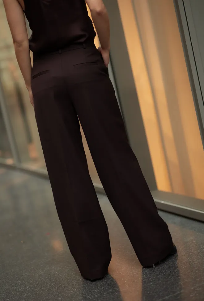 Anine bing Trent Trouser Deep Brown dressbukse 4