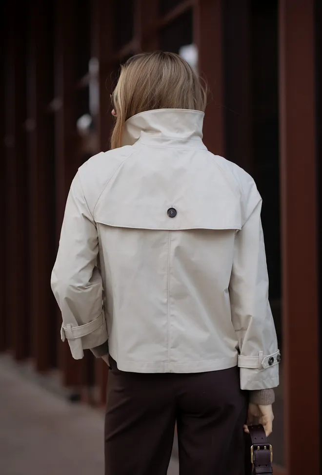 Max Mara Tesoro Raincoat 002 Beige jakke 6
