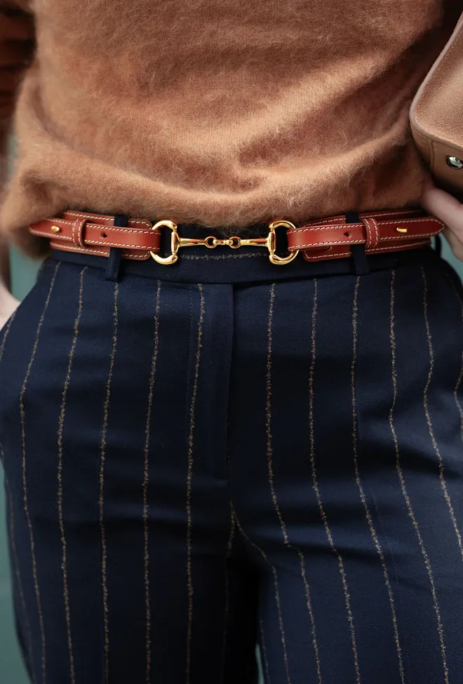 Andiata Gadia Leater Belt Cognac belte