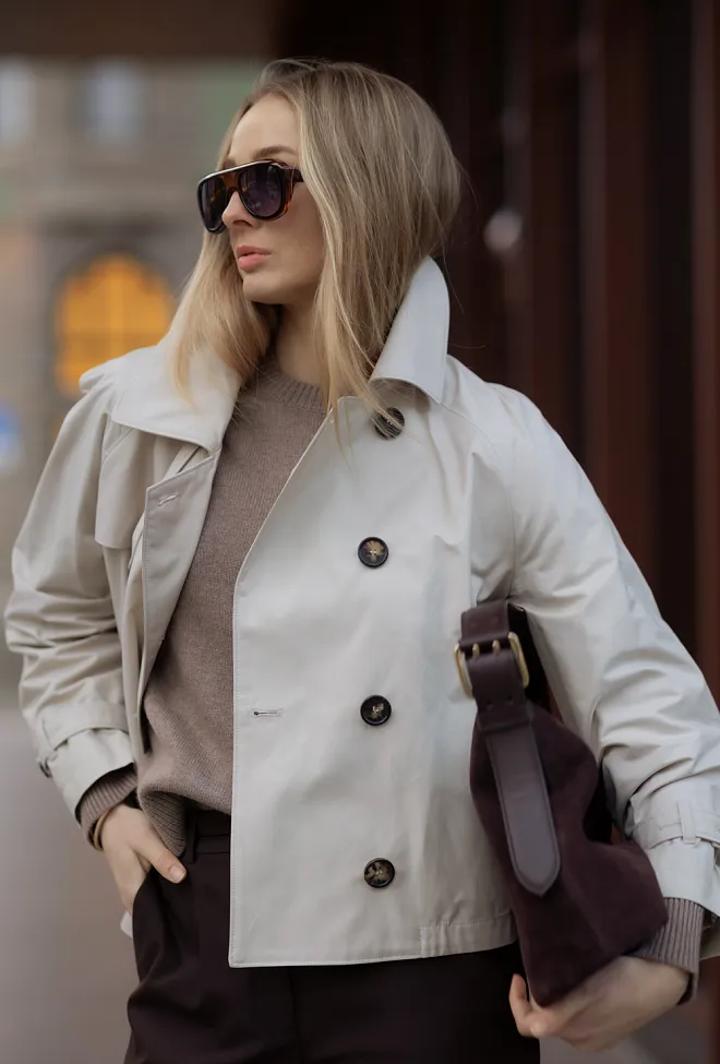 Max Mara Tesoro Raincoat 002 Beige jakke 8