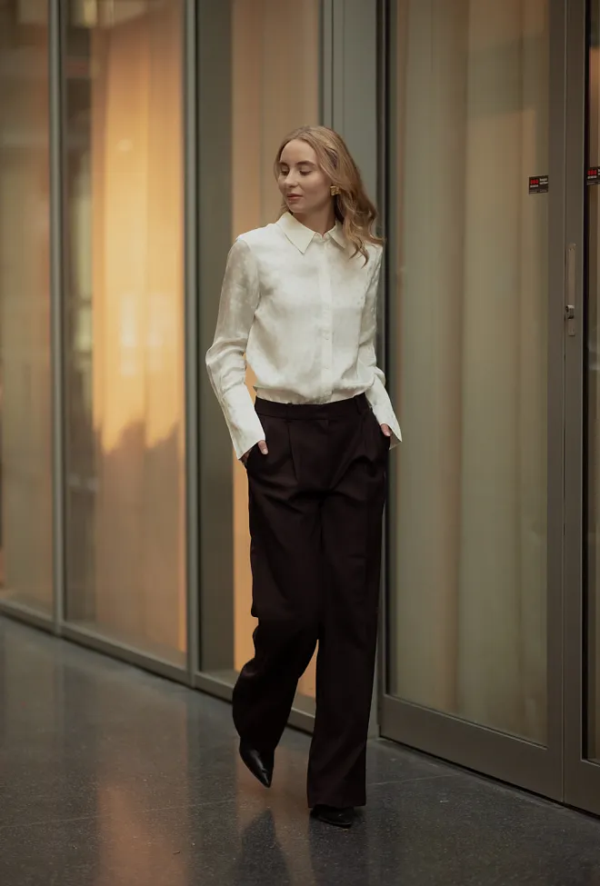 Anine bing Trent Trouser Deep Brown dressbukse 3