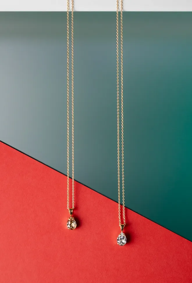 Caroline svedbom Mini Drop Necklace Golden Shadow halskjede 3