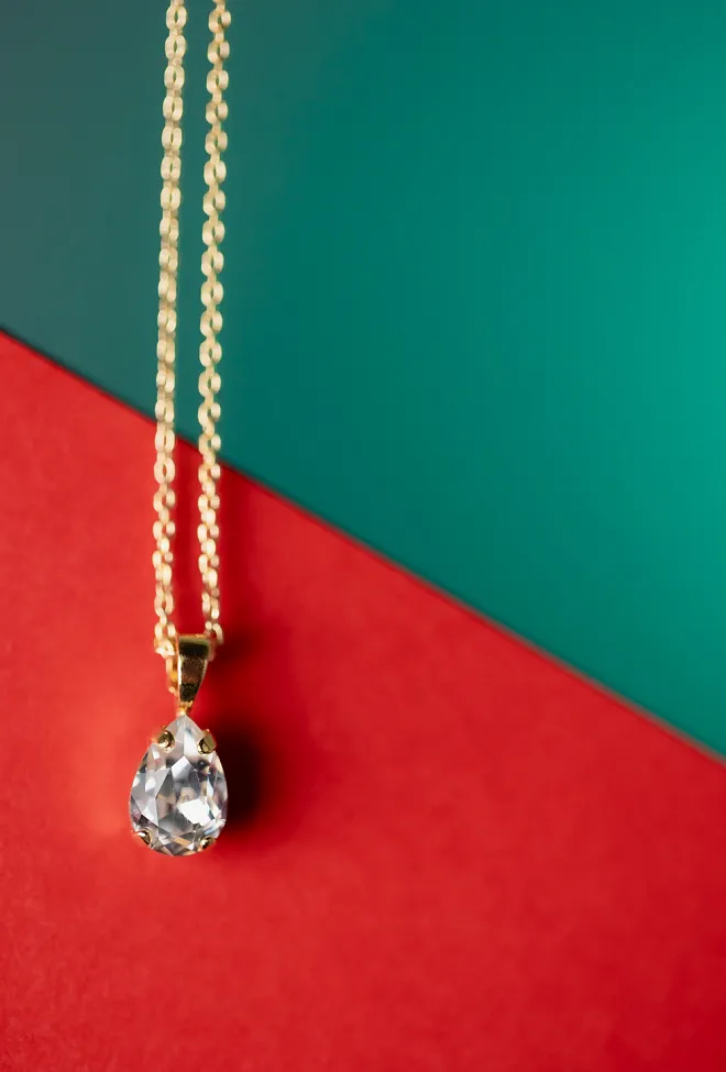 Caroline Svedbom Mini Drop Necklace Crystal smykke 2