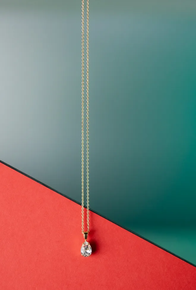 Caroline Svedbom Mini Drop Necklace Crystal smykke 3