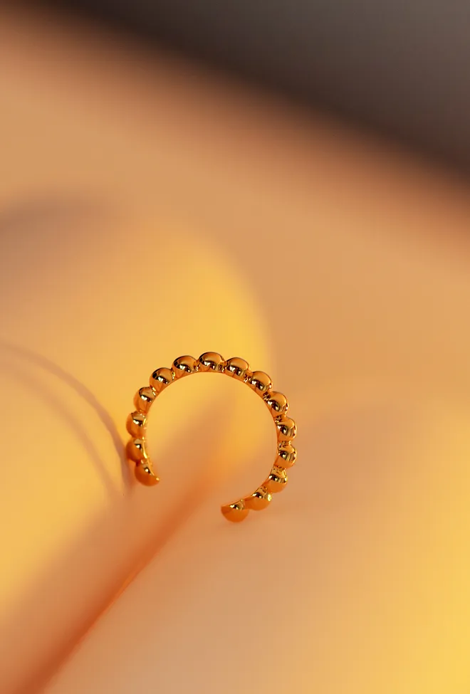 Enamel Copenhagen Ball Ring Gold 3