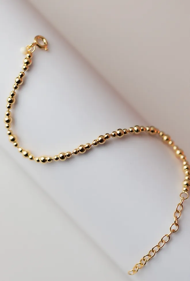 Enamel Copenhagen Norma Bead Bracelet Gold armbånd 4