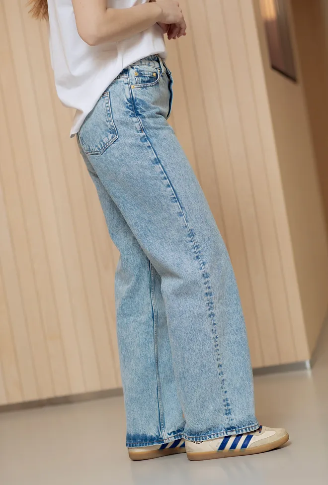 Ganni Rigid Denim Izey Jeans Mid Blue Vintage bukse 4