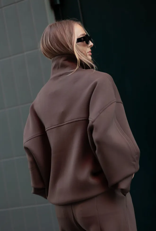 Remain Soft Zipped Jacket Chocolate Martini jakke 5