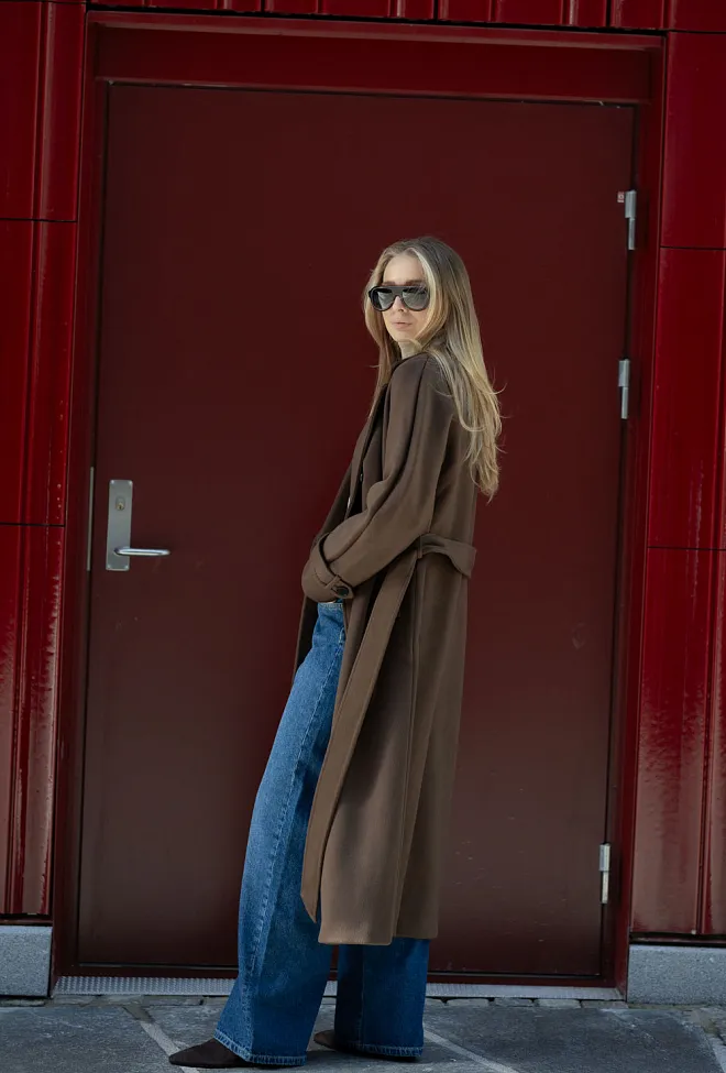 The Product Double Breasted Coat Brown kåpe 3