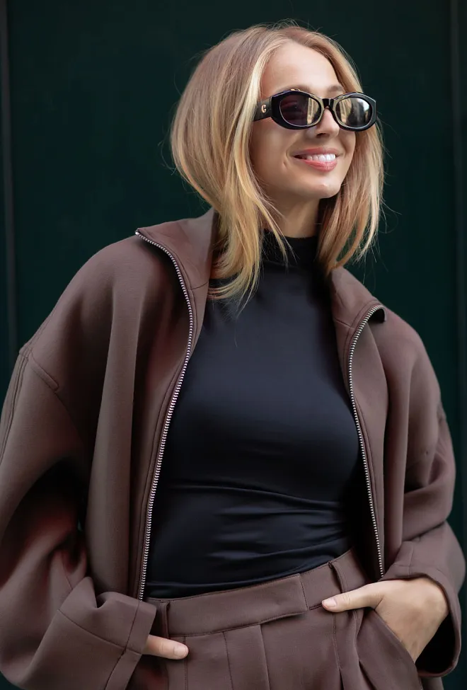 Remain Soft Zipped Jacket Chocolate Martini jakke 3