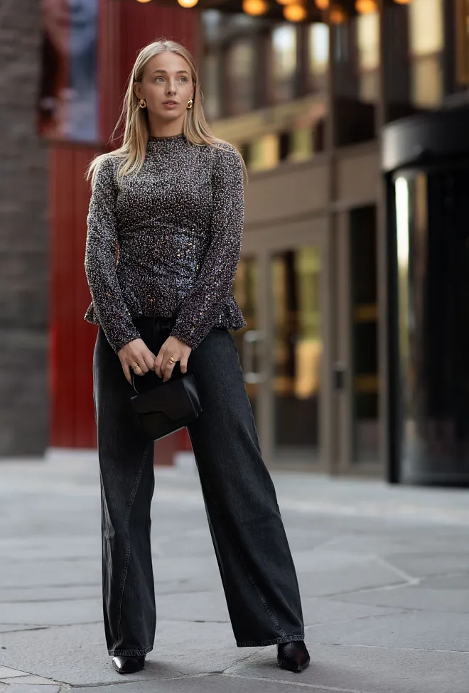 ROTATE Beaded Ls Top Nougat Combo topp 3