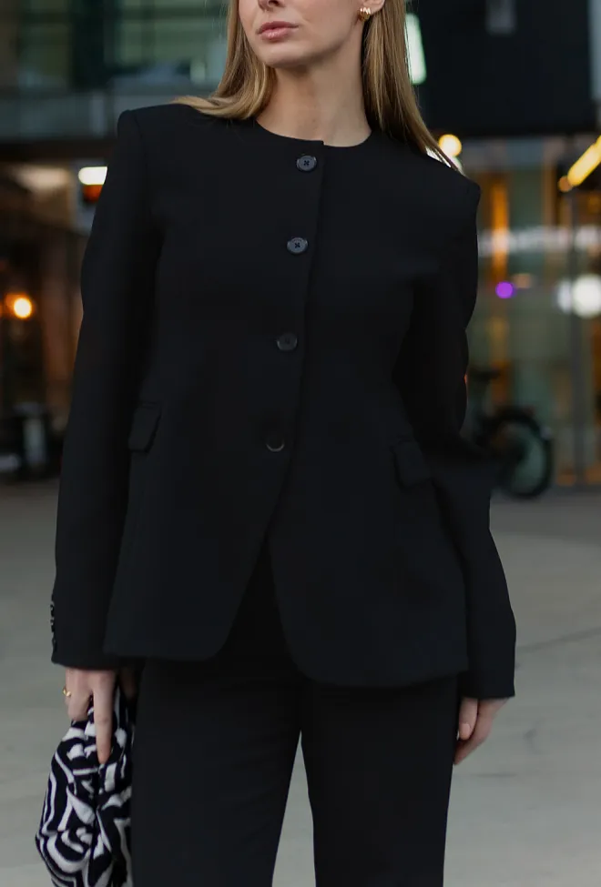 Rotate Flared Tailored Jacket Black blazer dressjakke 8