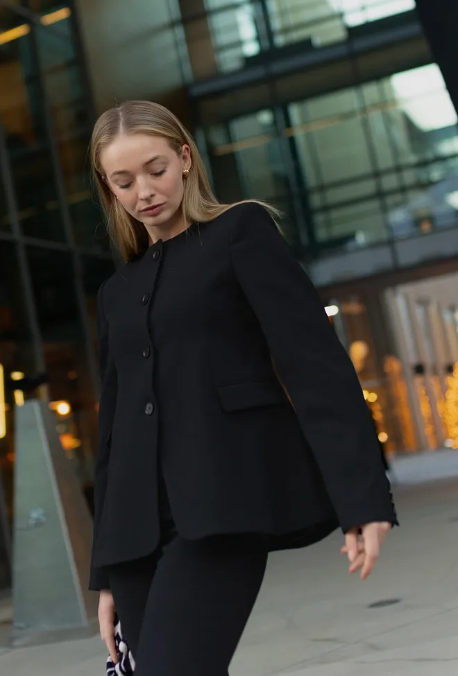 Rotate Flared Tailored Jacket Black blazer dressjakke 9