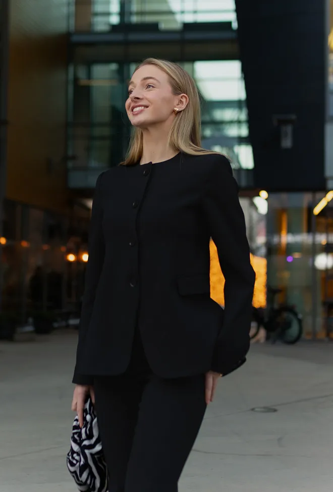 Rotate Flared Tailored Jacket Black blazer dressjakke 6
