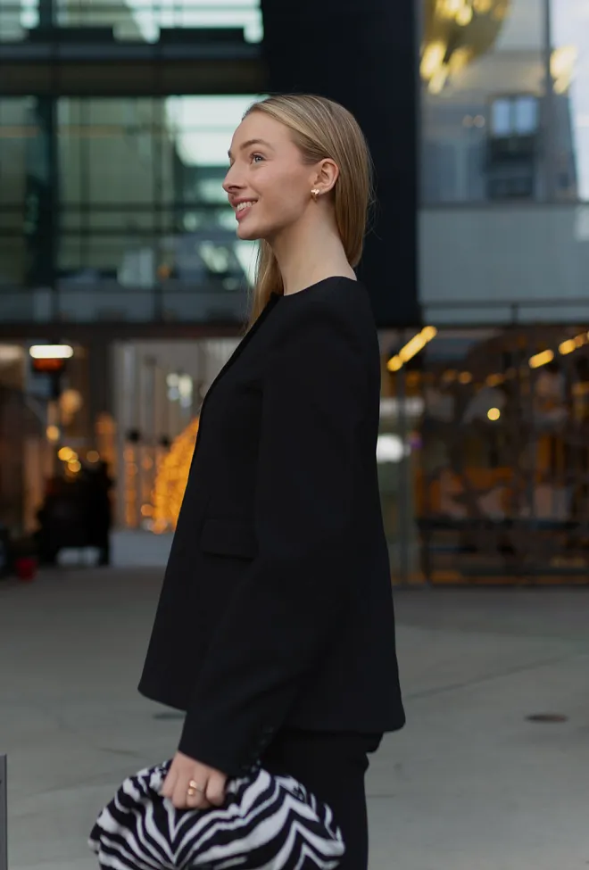 Rotate Flared Tailored Jacket Black blazer dressjakke 7