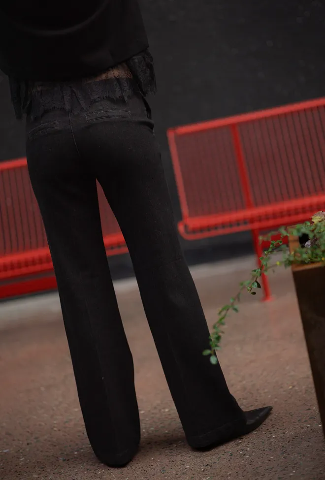 My essential wardrobe The Lara 115 Pant Black Wash bukse 3