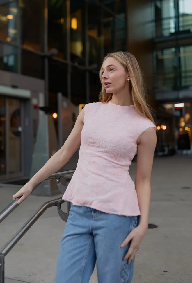 Rotate Mesh Sleeveless Top Orchid Ice topp 6