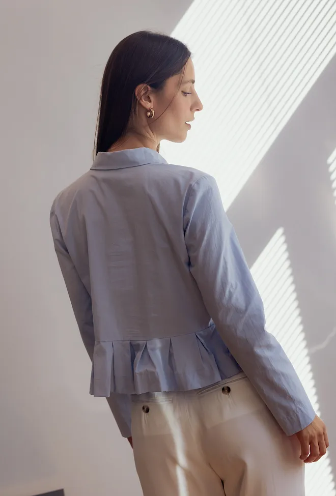 Munthe lustona shirt light blue skjorte lys blå 4