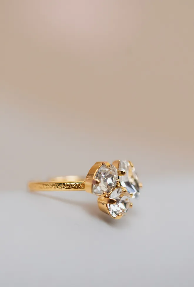 Caroline Svedbom Ana Ring Gold Crystal