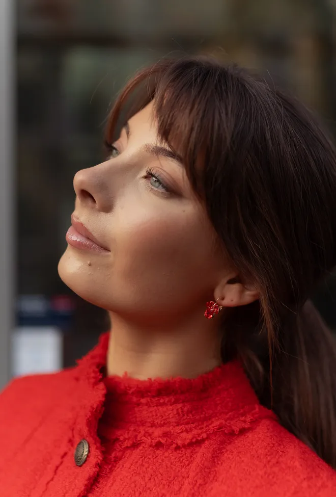 Caroline Svedbom Petite Timo Earrings Gold Light Siam øredobber 3