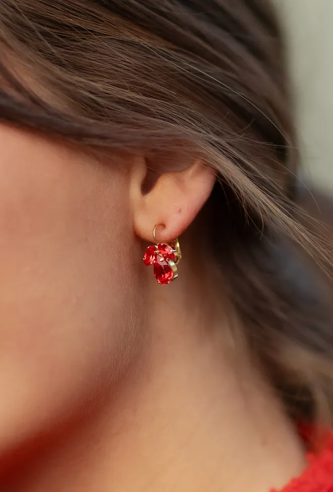 Caroline Svedbom Petite Timo Earrings Gold Light Siam øredobber