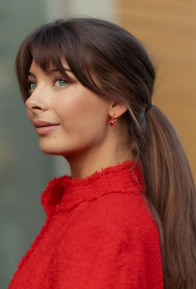 Caroline Svedbom Petite Timo Earrings Gold Light Siam øredobber 2