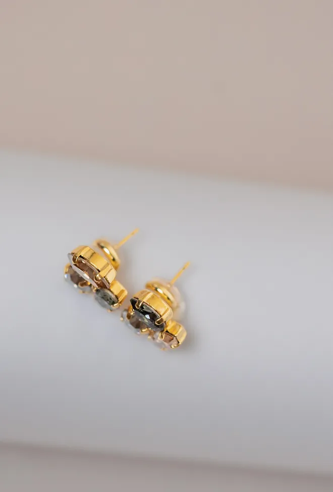 Caroline Svedbom Ana Earrings Gold Black Golden Combo øredobber 2