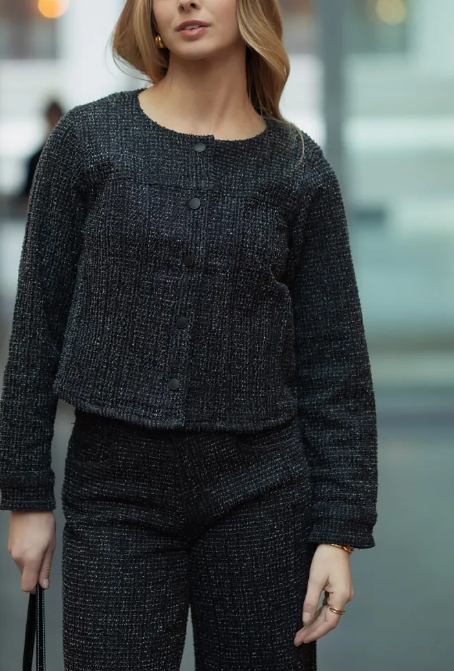 My essential wardrobe Esme 178 Short Jacket Black Wash blazer 3