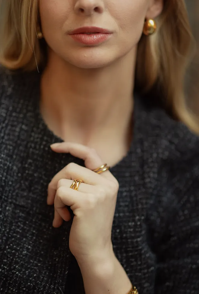 HiiL Studio Jewelry 3in1 Ring Gold 6